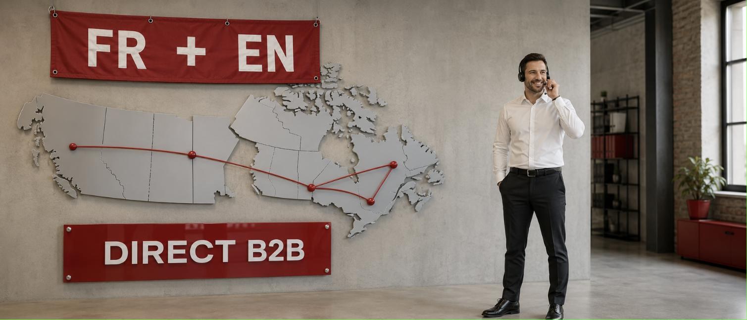 Prospection bilingue francophone et anglophone dans le Reste du Canada avec Direct B2B