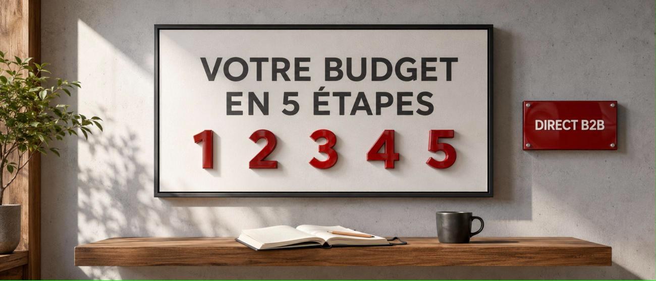 Affiche Votre budget de prospection téléphonique en 5 étapes