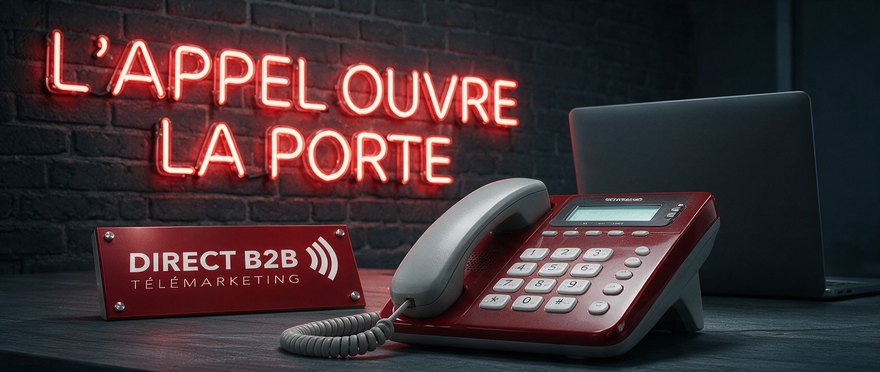 Le téléphone qui ouvre la porte chez un acheteur industriel, enseigne L'appel ouvre la porte, Direct B2B