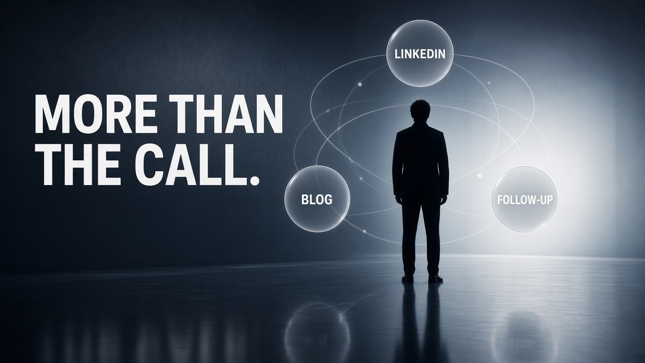 More than the call — LinkedIn, blog, follow-up