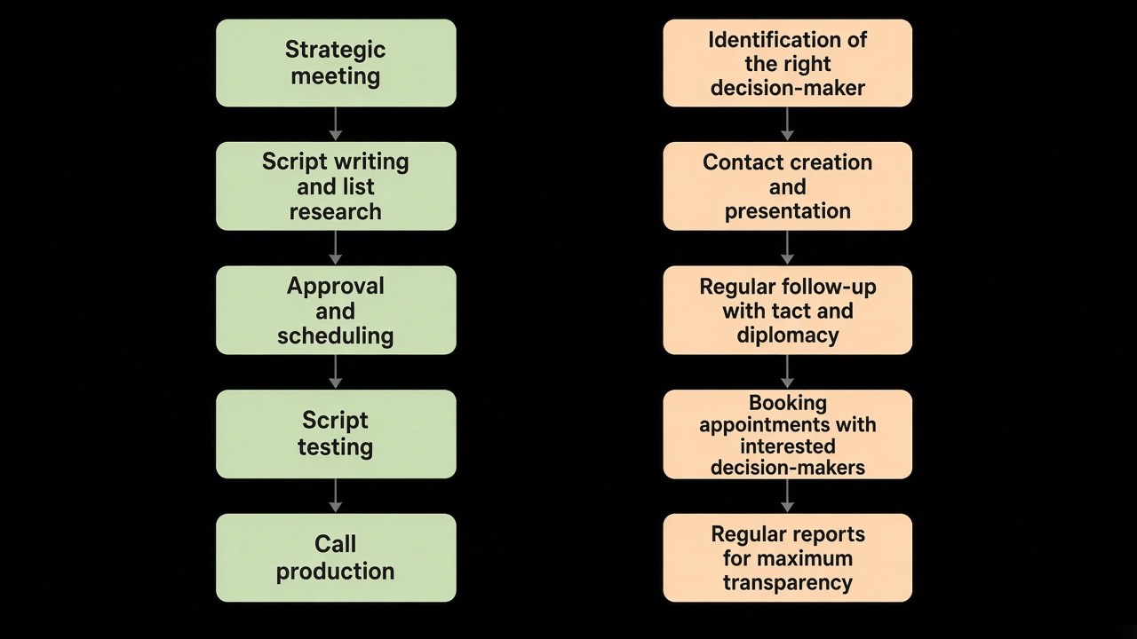 English B2B pilot project flowchart