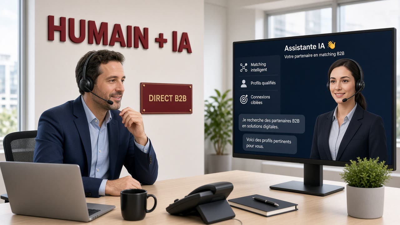 Une personne qui travaille avec un assistant IA