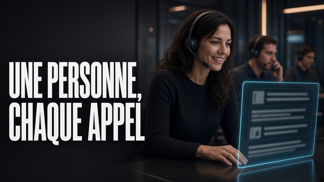 Une vraie personne fait chaque appel de prospection B2B