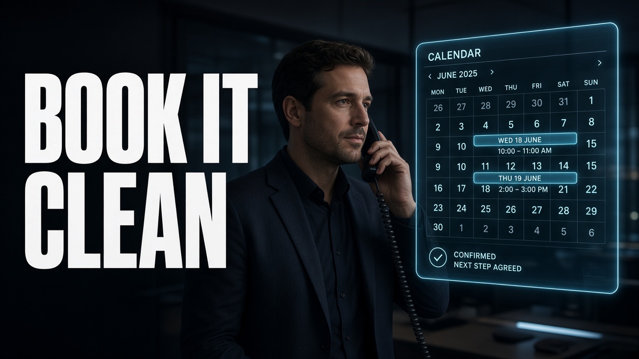 Book it clean — close for a time slot without pushing
