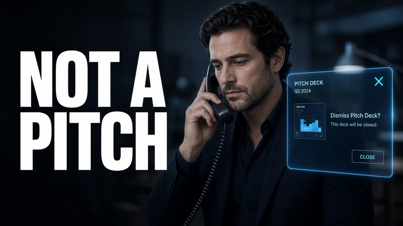 Not a pitch — avoid the pitch dump on the first call