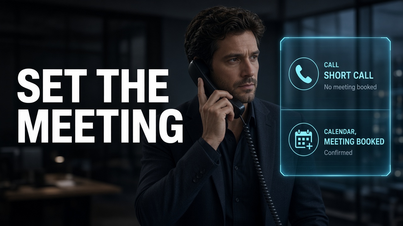 Set the meeting — appointment setting vs selling on the first call
